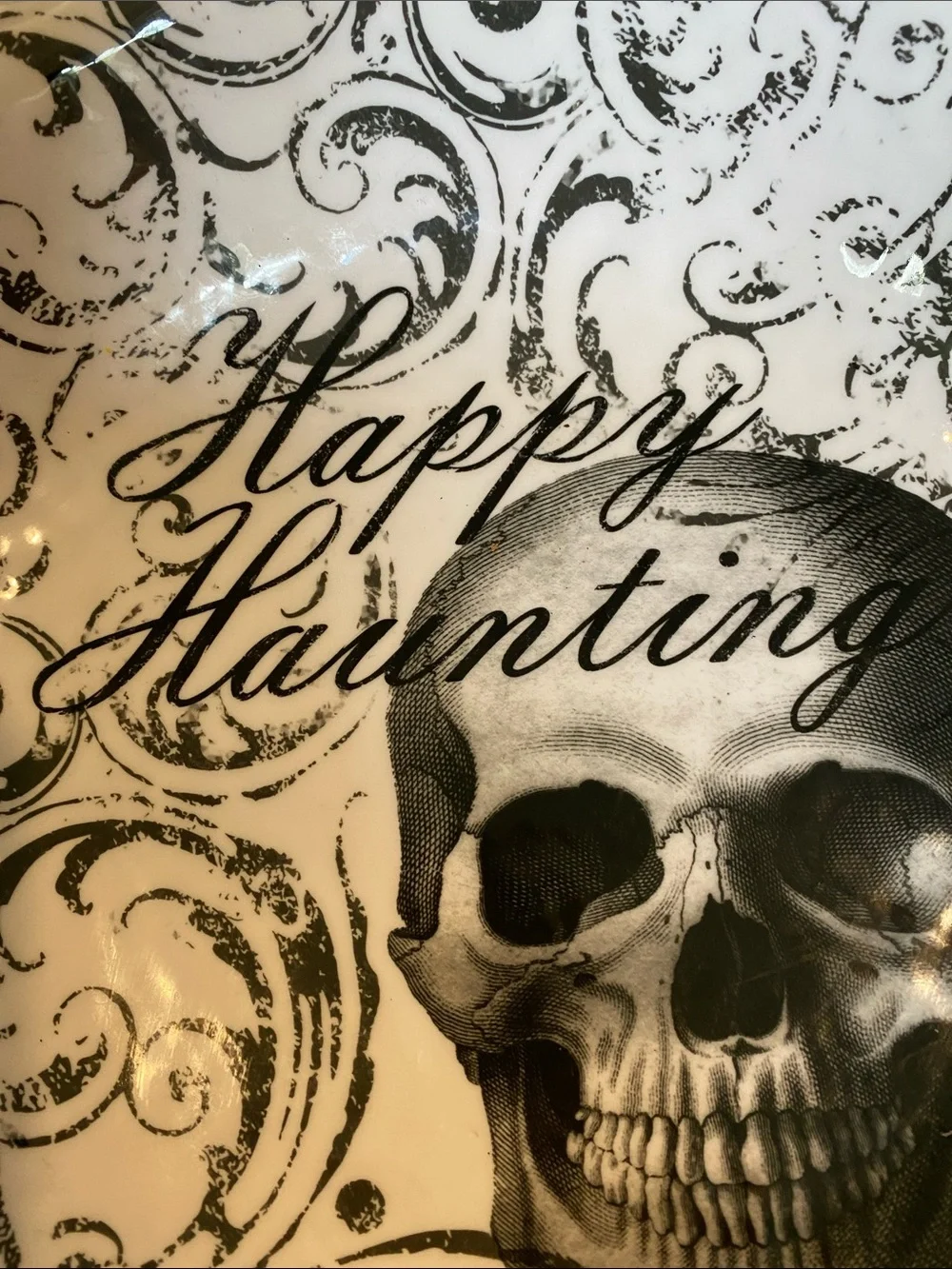 Large “Happy Haunting” Halloween Candy or Serving Bowl